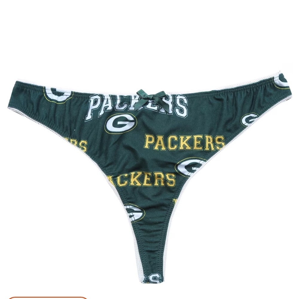 NWT! Women’s Green Bay Packers Thong Panties ~ Green, White & Gold!! M L XL XXL